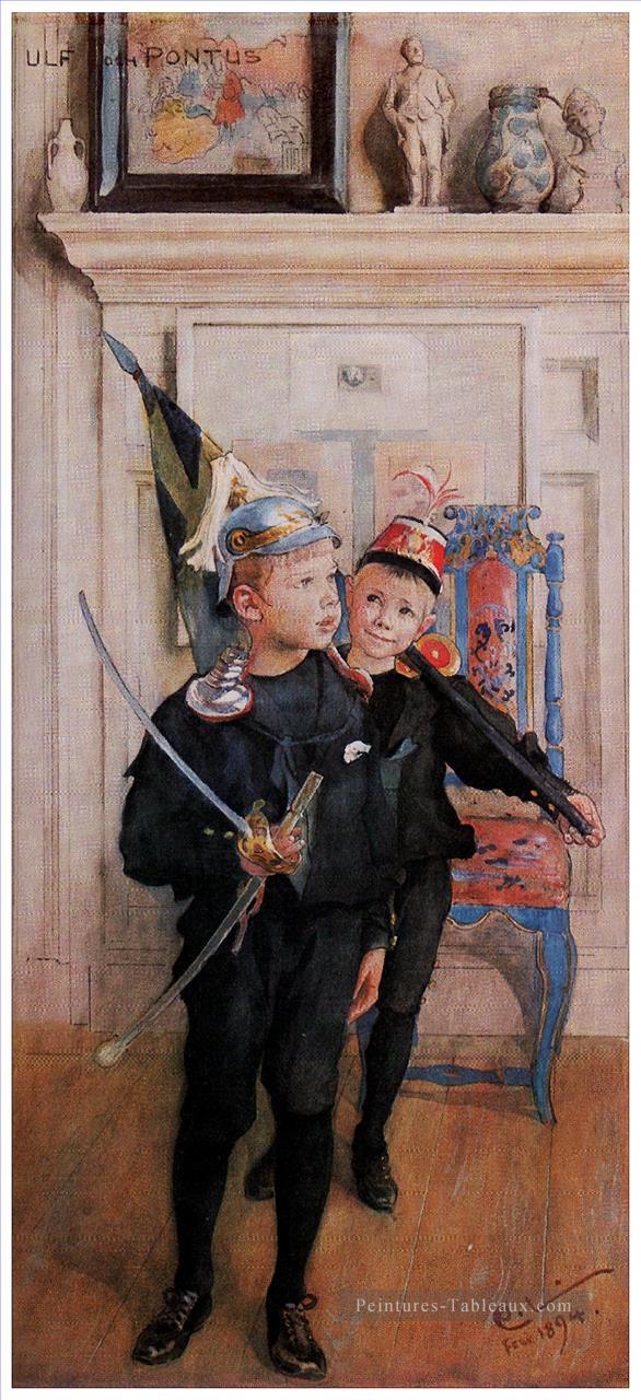 ulf et pontus 1894 Carl Larsson Peintures à l'huile